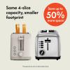 imagebella 2 Slice Slim Toaster Fitsanywhere Kitchenware 6 Setting Shade Control with Reheat ampamp Cancel Buttons Fits sourdough 10 Long Slot Anti Jam ampamp Auto Shutoff 900 Watt OatmilkOatmilk