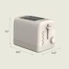 imagebella 2 Slice Toaster 6 Setting Shade Control w Reheat Cancel Bagel ampamp Defrost Buttons Removable Crumb Tray Anti Jam ampamp Auto Shutoff Auto Centering Guides ampamp Cord Wrap 900 Watt BlossomOatmilk