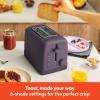 imagebella 2 Slice Toaster 6 Setting Shade Control w Reheat Cancel Bagel ampamp Defrost Buttons Removable Crumb Tray Anti Jam ampamp Auto Shutoff Auto Centering Guides ampamp Cord Wrap 900 Watt BlossomPlum
