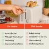 imagebella 2 Slice Toaster 6 Setting Shade Control w Reheat Cancel Bagel ampamp Defrost Buttons Removable Crumb Tray Anti Jam ampamp Auto Shutoff Auto Centering Guides ampamp Cord Wrap 900 Watt BlossomOatmilk