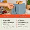 imagebella 2 Slice Toaster 6 Setting Shade Control w Reheat Cancel Bagel ampamp Defrost Buttons Removable Crumb Tray Anti Jam ampamp Auto Shutoff Auto Centering Guides ampamp Cord Wrap 900 Watt BlossomSurf