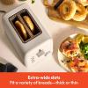 imagebella 2 Slice Toaster 6 Setting Shade Control w Reheat Cancel Bagel ampamp Defrost Buttons Removable Crumb Tray Anti Jam ampamp Auto Shutoff Auto Centering Guides ampamp Cord Wrap 900 Watt BlossomOatmilk
