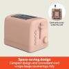imagebella 2 Slice Toaster 6 Setting Shade Control w Reheat Cancel Bagel ampamp Defrost Buttons Removable Crumb Tray Anti Jam ampamp Auto Shutoff Auto Centering Guides ampamp Cord Wrap 900 Watt BlossomBlossom