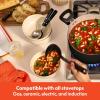 imagebella 21 Piece Kitchen Set with EverGood Ceramic Nonstick Coating Dishwasher ampamp Oven Safe All Stovetops Compatible Tempered Glass Lids ampamp Cool Touch Handles BlackBlack