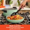 imagebella 21 Piece Kitchen Set with EverGood Ceramic Nonstick Coating Dishwasher ampamp Oven Safe All Stovetops Compatible Tempered Glass Lids ampamp Cool Touch Handles SeaglassSeaglass