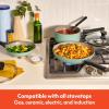 imagebella 21 Piece Kitchen Set with EverGood Ceramic Nonstick Coating Dishwasher ampamp Oven Safe All Stovetops Compatible Tempered Glass Lids ampamp Cool Touch Handles SeaglassSeaglass