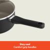 imagebella 21 Piece Kitchen Set with EverGood Ceramic Nonstick Coating Dishwasher ampamp Oven Safe All Stovetops Compatible Tempered Glass Lids ampamp Cool Touch Handles BlackBlack