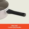 imagebella 21 Piece Kitchen Set with EverGood Ceramic Nonstick Coating Dishwasher ampamp Oven Safe All Stovetops Compatible Tempered Glass Lids ampamp Cool Touch Handles BlackOatmilk