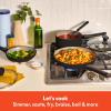 imagebella 21 Piece Kitchen Set with EverGood Ceramic Nonstick Coating Dishwasher ampamp Oven Safe All Stovetops Compatible Tempered Glass Lids ampamp Cool Touch Handles BlackBlack