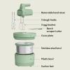 imagebella 35 Qt Hand ampamp Stand Mixer 2 in 1 Electric Mixer with Bowl Dough Hook Whisk ampamp Egg Beater Multifunctional Handheld Blender ampamp Mixer for Baking 200 Watt OatmilkSeaglass
