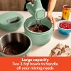 imagebella 35 Qt Hand ampamp Stand Mixer 2 in 1 Electric Mixer with Bowl Dough Hook Whisk ampamp Egg Beater Multifunctional Handheld Blender ampamp Mixer for Baking 200 Watt OatmilkSeaglass