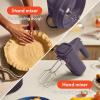 imagebella 35 Qt Hand ampamp Stand Mixer 2 in 1 Electric Mixer with Bowl Dough Hook Whisk ampamp Egg Beater Multifunctional Handheld Blender ampamp Mixer for Baking 200 Watt OatmilkPlum