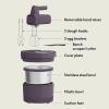 imagebella 35 Qt Hand ampamp Stand Mixer 2 in 1 Electric Mixer with Bowl Dough Hook Whisk ampamp Egg Beater Multifunctional Handheld Blender ampamp Mixer for Baking 200 Watt OatmilkPlum
