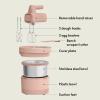 imagebella 35 Qt Hand ampamp Stand Mixer 2 in 1 Electric Mixer with Bowl Dough Hook Whisk ampamp Egg Beater Multifunctional Handheld Blender ampamp Mixer for Baking 200 Watt OatmilkBlossom