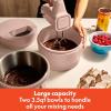 imagebella 35 Qt Hand ampamp Stand Mixer 2 in 1 Electric Mixer with Bowl Dough Hook Whisk ampamp Egg Beater Multifunctional Handheld Blender ampamp Mixer for Baking 200 Watt OatmilkBlossom