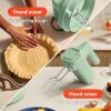 imagebella 35 Qt Hand ampamp Stand Mixer 2 in 1 Electric Mixer with Bowl Dough Hook Whisk ampamp Egg Beater Multifunctional Handheld Blender ampamp Mixer for Baking 200 Watt OatmilkSeaglass