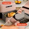 imagebella 4 Qt TriZone Air Fryer EverGood Ceramic Nonstick Coating Dual Basket Design w Removable Divider Digital Touchscreen Control w 6 Preset Cooking Options 1200 Watt 3lb Capacity SeaglassBlossom