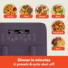 imagebella 4 Qt TriZone Air Fryer EverGood Ceramic Nonstick Coating Dual Basket Design w Removable Divider Digital Touchscreen Control w 6 Preset Cooking Options 1200 Watt 3lb Capacity SeaglassPlum