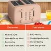 imagebella 4 Slice Toaster 6 Setting Shade Control with Reheat ampamp Cancel Buttons Removable Crumb Tray Anti Jam ampamp Auto Shutoff 900 Watt SurfBlossom