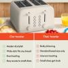 imagebella 4 Slice Toaster 6 Setting Shade Control with Reheat ampamp Cancel Buttons Removable Crumb Tray Anti Jam ampamp Auto Shutoff 900 Watt SurfOatmilk