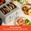 imagebella 4 Slice Toaster 6 Setting Shade Control with Reheat ampamp Cancel Buttons Removable Crumb Tray Anti Jam ampamp Auto Shutoff 900 Watt SurfOatmilk