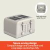 imagebella 4 Slice Toaster 6 Setting Shade Control with Reheat ampamp Cancel Buttons Removable Crumb Tray Anti Jam ampamp Auto Shutoff 900 Watt SurfOatmilk