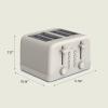 imagebella 4 Slice Toaster 6 Setting Shade Control with Reheat ampamp Cancel Buttons Removable Crumb Tray Anti Jam ampamp Auto Shutoff 900 Watt SurfOatmilk