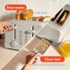imagebella 4 Slice Toaster 6 Setting Shade Control with Reheat ampamp Cancel Buttons Removable Crumb Tray Anti Jam ampamp Auto Shutoff 900 Watt SurfOatmilk