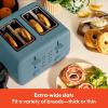 imagebella 4 Slice Toaster 6 Setting Shade Control with Reheat ampamp Cancel Buttons Removable Crumb Tray Anti Jam ampamp Auto Shutoff 900 Watt SurfSurf