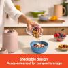 imagebella 6 Pcs Portable Rocket Blender Juicer ampamp Smoothie Maker Press ampamp Twist Design EverGood ampamp BPA Free Dishwasher Safe Parts 4 Tip Stainless Steel Blade Cord Wrap 240 Watt Motor OatmilkBlossom
