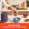 imagebella 6 Pcs Portable Rocket Blender Juicer ampamp Smoothie Maker Press ampamp Twist Design EverGood ampamp BPA Free Dishwasher Safe Parts 4 Tip Stainless Steel Blade Cord Wrap 240 Watt Motor OatmilkPlum