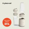 imagebella 6 Pcs Portable Rocket Blender Juicer ampamp Smoothie Maker Press ampamp Twist Design EverGood ampamp BPA Free Dishwasher Safe Parts 4 Tip Stainless Steel Blade Cord Wrap 240 Watt Motor OatmilkOatmilk