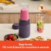 imagebella 6 Pcs Portable Rocket Blender Juicer ampamp Smoothie Maker Press ampamp Twist Design EverGood ampamp BPA Free Dishwasher Safe Parts 4 Tip Stainless Steel Blade Cord Wrap 240 Watt Motor OatmilkPlum