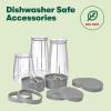 imagebella 6 Pcs Portable Rocket Blender Juicer ampamp Smoothie Maker Press ampamp Twist Design EverGood ampamp BPA Free Dishwasher Safe Parts 4 Tip Stainless Steel Blade Cord Wrap 240 Watt Motor OatmilkStainless Steel