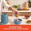 imagebella 6 Pcs Portable Rocket Blender Juicer ampamp Smoothie Maker Press ampamp Twist Design EverGood ampamp BPA Free Dishwasher Safe Parts 4 Tip Stainless Steel Blade Cord Wrap 240 Watt Motor OatmilkSurf