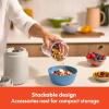 imagebella 6 Pcs Portable Rocket Blender Juicer ampamp Smoothie Maker Press ampamp Twist Design EverGood ampamp BPA Free Dishwasher Safe Parts 4 Tip Stainless Steel Blade Cord Wrap 240 Watt Motor OatmilkOatmilk