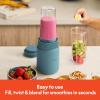 imagebella 6 Pcs Portable Rocket Blender Juicer ampamp Smoothie Maker Press ampamp Twist Design EverGood ampamp BPA Free Dishwasher Safe Parts 4 Tip Stainless Steel Blade Cord Wrap 240 Watt Motor OatmilkSurf