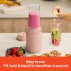 imagebella 6 Pcs Portable Rocket Blender Juicer ampamp Smoothie Maker Press ampamp Twist Design EverGood ampamp BPA Free Dishwasher Safe Parts 4 Tip Stainless Steel Blade Cord Wrap 240 Watt Motor OatmilkBlossom