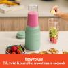 imagebella 6 Pcs Portable Rocket Blender Juicer ampamp Smoothie Maker Press ampamp Twist Design EverGood ampamp BPA Free Dishwasher Safe Parts 4 Tip Stainless Steel Blade Cord Wrap 240 Watt Motor OatmilkSeaglass