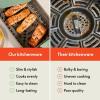 imagebella 6 Qt Slim Air Fryer Fitsanywhere Kitchenware EverGood Ceramic Nonstick Coating Adjustable Temperature 6 Preset Cooking Options 60 Min Auto Shutoff w Audible Tone 5lb Capacity OatmilkSeaglass