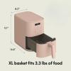 imagebella 6 Qt Slim Air Fryer Fitsanywhere Kitchenware EverGood Ceramic Nonstick Coating Adjustable Temperature 6 Preset Cooking Options 60 Min Auto Shutoff w Audible Tone 5lb Capacity OatmilkBlossom