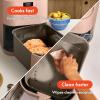 imagebella 6 Qt Slim Air Fryer Fitsanywhere Kitchenware EverGood Ceramic Nonstick Coating Adjustable Temperature 6 Preset Cooking Options 60 Min Auto Shutoff w Audible Tone 5lb Capacity OatmilkBlossom