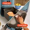 imagebella 6 Qt Slim Air Fryer Fitsanywhere Kitchenware EverGood Ceramic Nonstick Coating Adjustable Temperature 6 Preset Cooking Options 60 Min Auto Shutoff w Audible Tone 5lb Capacity OatmilkSurf