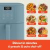 imagebella 6 Qt Slim Air Fryer Fitsanywhere Kitchenware EverGood Ceramic Nonstick Coating Adjustable Temperature 6 Preset Cooking Options 60 Min Auto Shutoff w Audible Tone 5lb Capacity OatmilkSurf