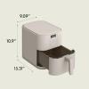 imagebella 6 Qt Slim Air Fryer Fitsanywhere Kitchenware EverGood Ceramic Nonstick Coating Adjustable Temperature 6 Preset Cooking Options 60 Min Auto Shutoff w Audible Tone 5lb Capacity OatmilkOatmilk