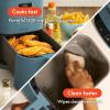 imagebella 6 Qt Slim Air Fryer Fitsanywhere Kitchenware EverGood Ceramic Nonstick Coating Adjustable Temperature 6 Preset Cooking Options 60 Min Auto Shutoff w Audible Tone 5lb Capacity OatmilkSurf