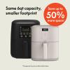 imagebella 6 Qt Slim Air Fryer Fitsanywhere Kitchenware EverGood Ceramic Nonstick Coating Adjustable Temperature 6 Preset Cooking Options 60 Min Auto Shutoff w Audible Tone 5lb Capacity OatmilkOatmilk
