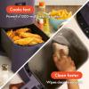 imagebella 6 Qt Slim Air Fryer Fitsanywhere Kitchenware EverGood Ceramic Nonstick Coating Adjustable Temperature 6 Preset Cooking Options 60 Min Auto Shutoff w Audible Tone 5lb Capacity OatmilkPlum