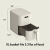imagebella 6 Qt Slim Air Fryer Fitsanywhere Kitchenware EverGood Ceramic Nonstick Coating Adjustable Temperature 6 Preset Cooking Options 60 Min Auto Shutoff w Audible Tone 5lb Capacity OatmilkOatmilk