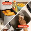 imagebella 6 Qt Slim Air Fryer Fitsanywhere Kitchenware EverGood Ceramic Nonstick Coating Adjustable Temperature 6 Preset Cooking Options 60 Min Auto Shutoff w Audible Tone 5lb Capacity OatmilkOatmilk